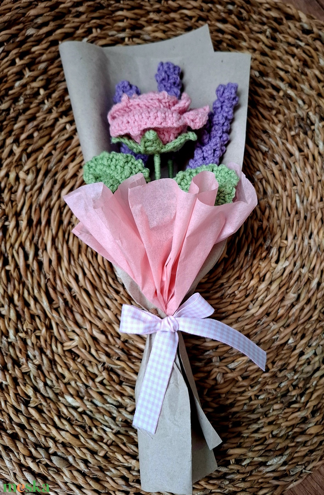 Horgolt virág - virágcsokor - otthon & életmód - virágdekoráció - virágok - virágcsokor - Meska.hu