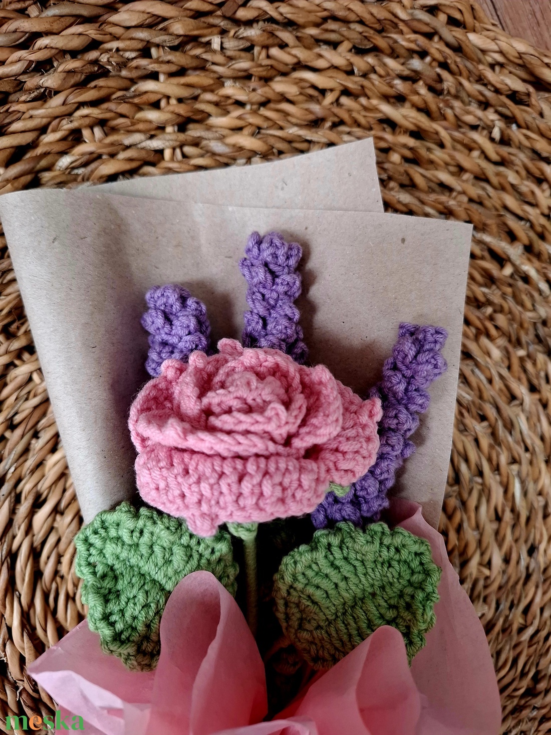 Horgolt virág - virágcsokor - otthon & életmód - virágdekoráció - virágok - virágcsokor - Meska.hu