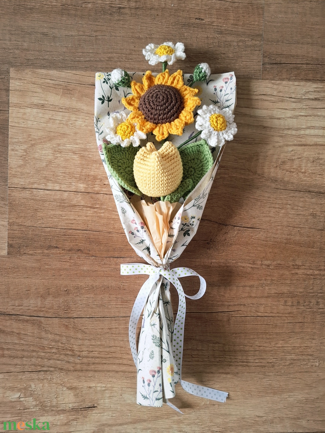 Horgolt virág - virágcsokor - otthon & életmód - virágdekoráció - virágok - virágcsokor - Meska.hu