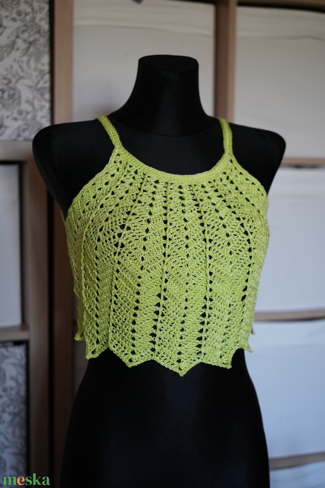 Élénk nyári croptop - ruha & divat - női ruha - top - Meska.hu