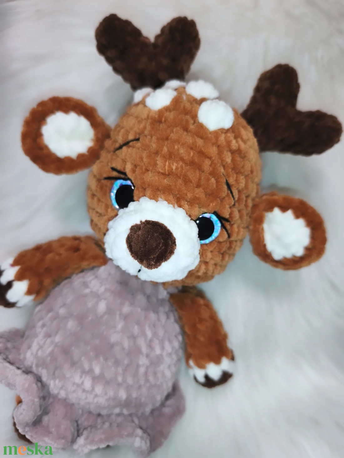 Horgolt plüss szarvas lány - játék & sport - plüssállat & játékfigura - más figura - Meska.hu