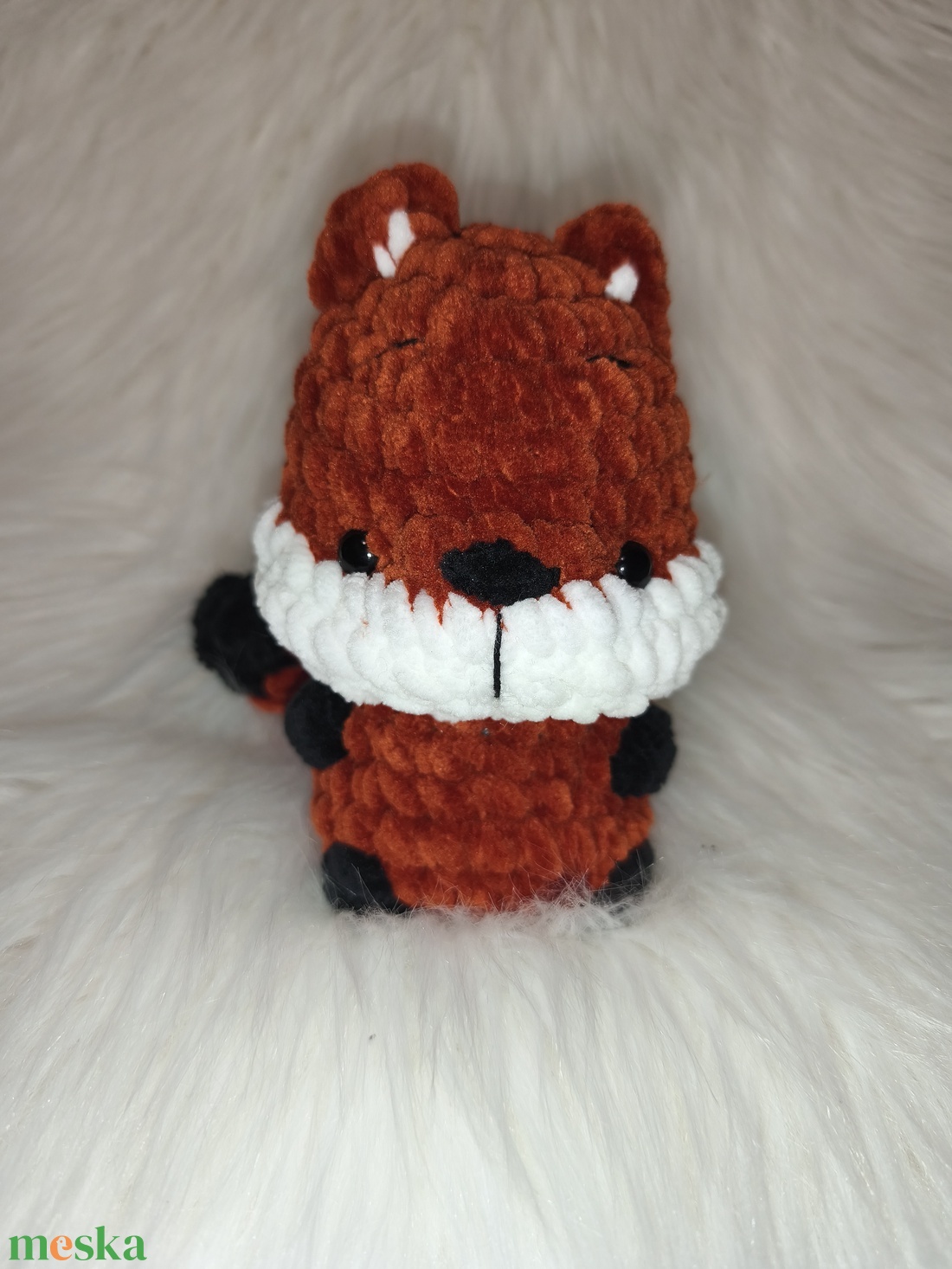 Horgolt róka - játék & sport - plüssállat & játékfigura - róka - Meska.hu