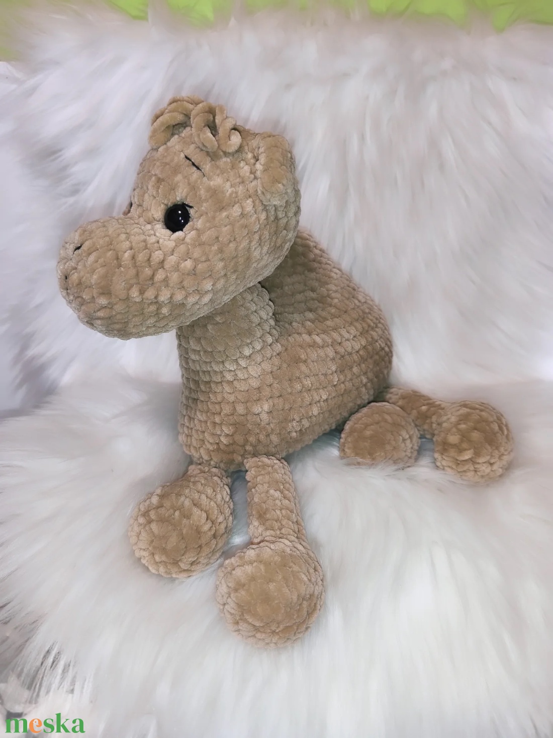 Horgolt teve - játék & sport - plüssállat & játékfigura - más figura - Meska.hu