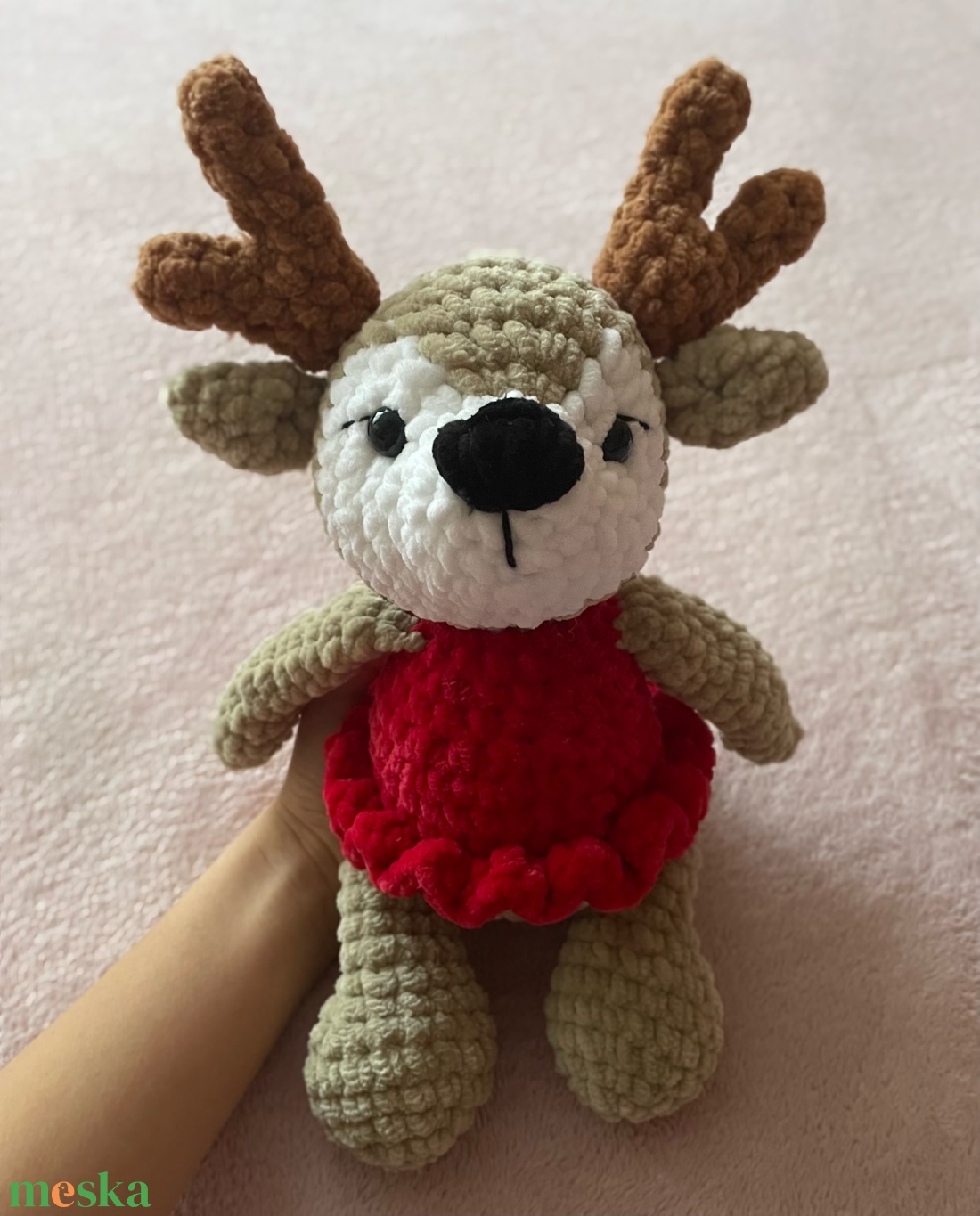 Ruhás rénszarvas - játék & sport - plüssállat & játékfigura - más figura - Meska.hu