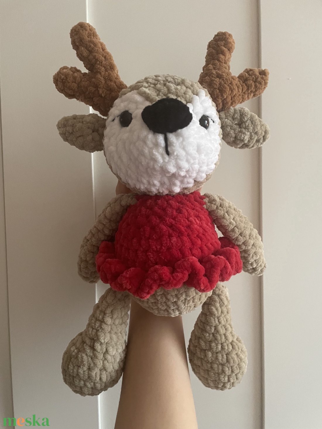 Ruhás rénszarvas - játék & sport - plüssállat & játékfigura - más figura - Meska.hu