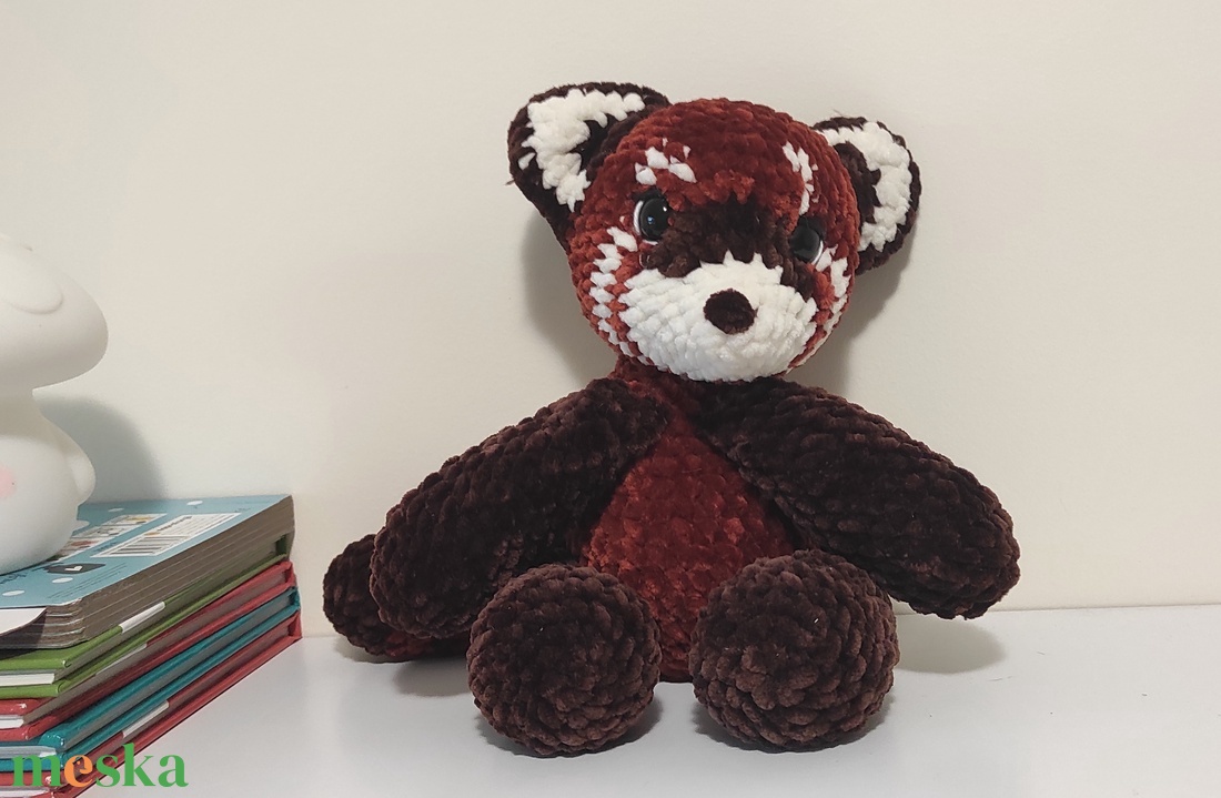 Pihe-puha horgolt vörös panda - játék & sport - plüssállat & játékfigura - más figura - Meska.hu