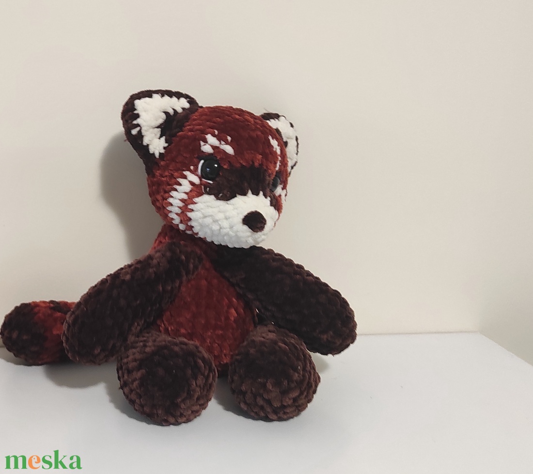 Pihe-puha horgolt vörös panda - játék & sport - plüssállat & játékfigura - más figura - Meska.hu