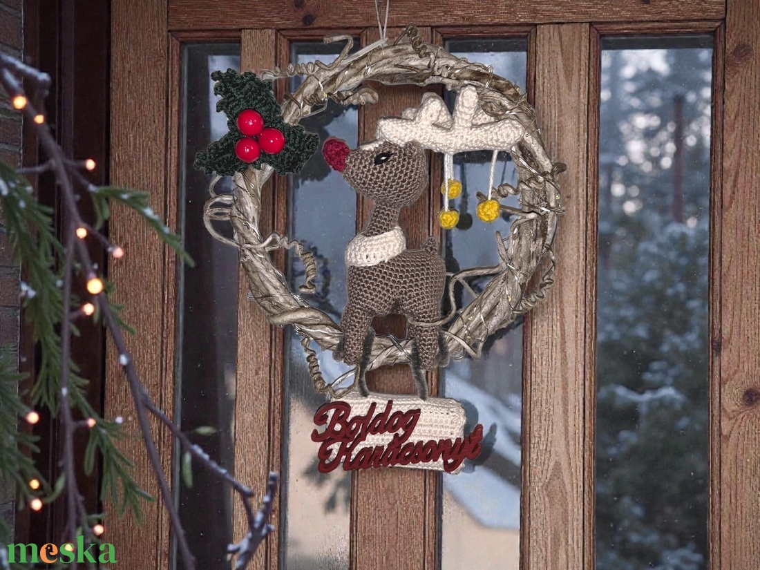 Rönés kopogtató - karácsony - karácsonyi lakásdekoráció - karácsonyi ajtódíszek - Meska.hu