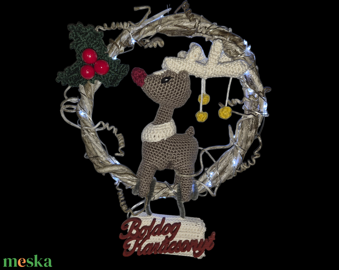 Rönés kopogtató - karácsony - karácsonyi lakásdekoráció - karácsonyi ajtódíszek - Meska.hu