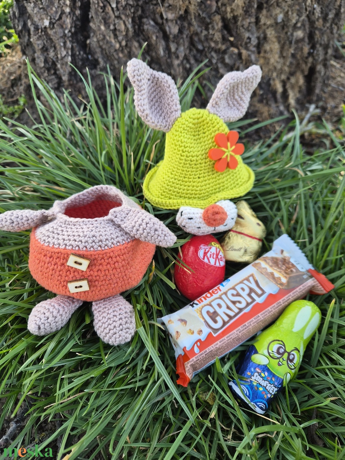 Zöldkalapos Húsvéti Ajándékcsomag! - ünnepi díszek, dekorációk - húsvéti díszek és dekorációk - húsvéti ajándékátadó - Meska.hu