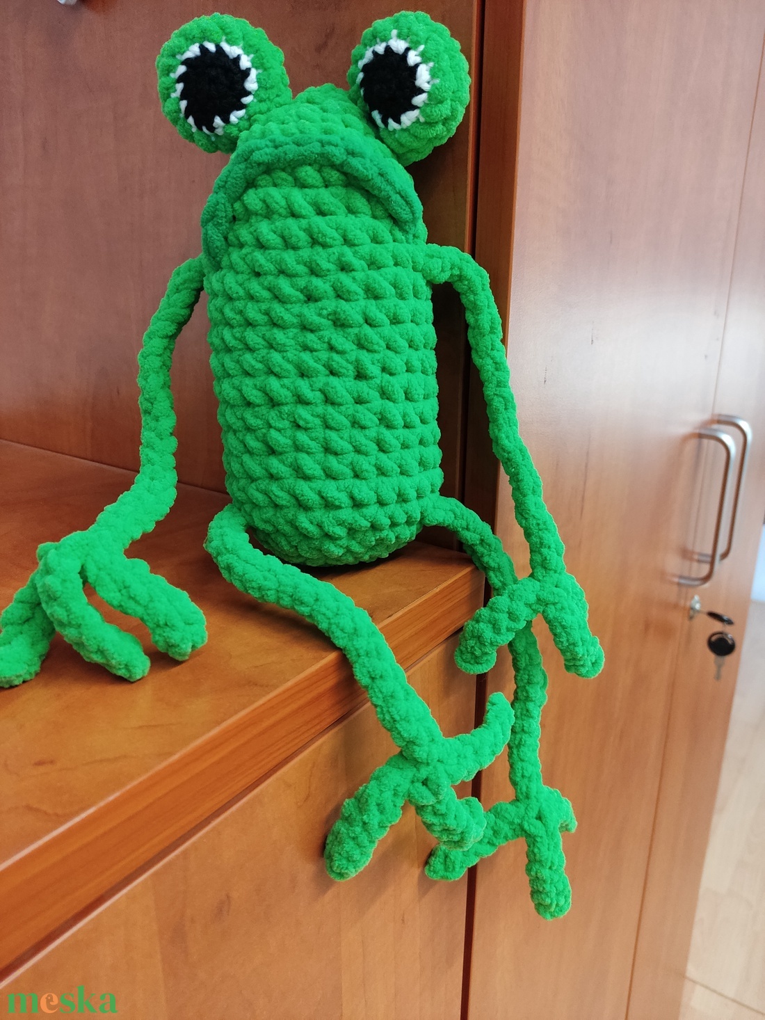 Horgolt plüss béka - játék & sport - plüssállat & játékfigura - béka - Meska.hu