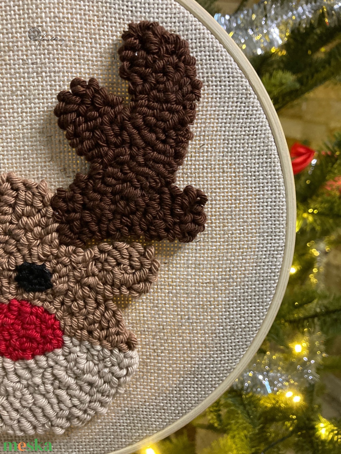 Rudolf a rénszarvas falikp - karácsony - karácsonyi lakásdekoráció - karácsonyi lakásdíszek - Meska.hu