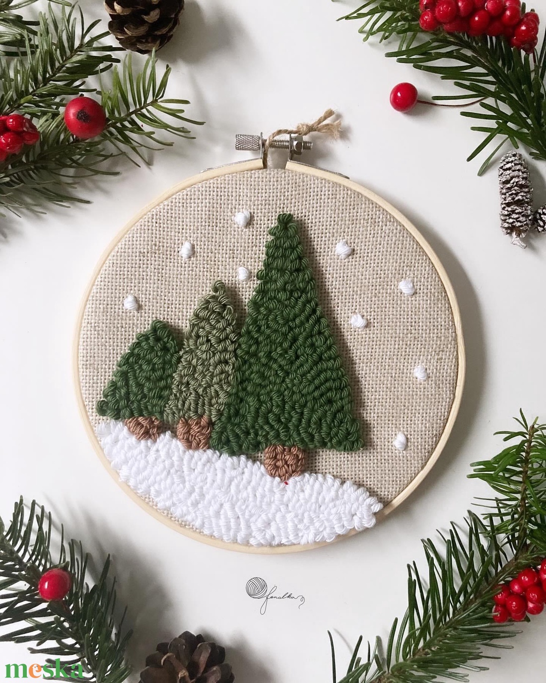 Tli   fonalkp amely díszdobozban is kérhető - karácsony - karácsonyi lakásdekoráció - karácsonyi lakásdíszek - Meska.hu