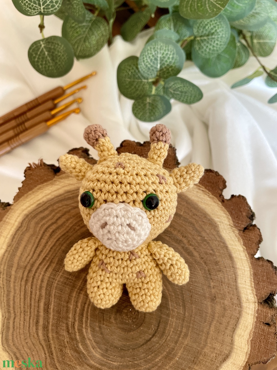 Horgolt zsiráf babajáték - játék & sport - plüssállat & játékfigura - zsiráf - Meska.hu