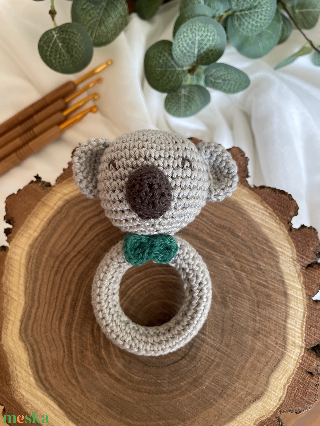 Horgolt koala rágóka - baba - mama - baba játékok - rágóka - Meska.hu