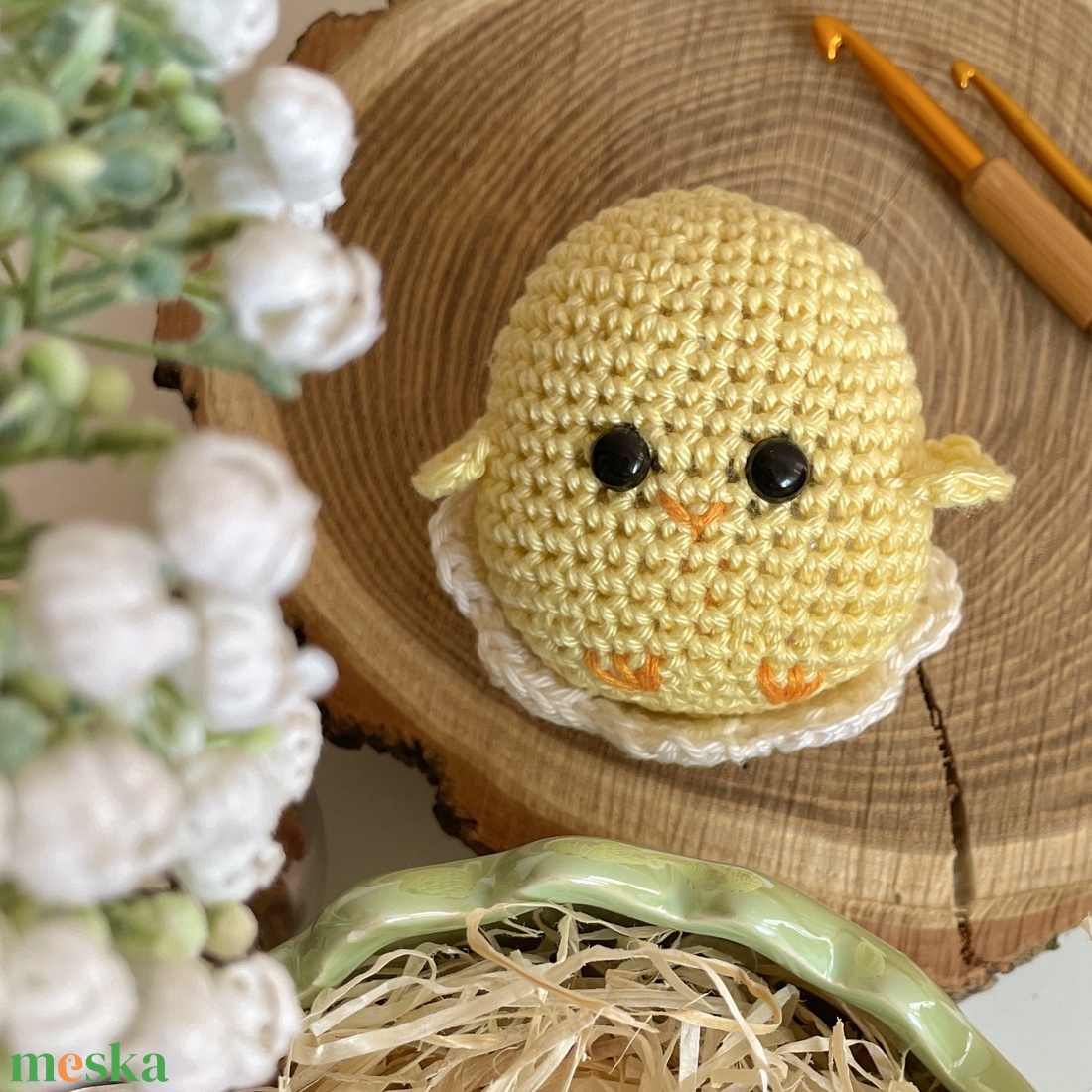 Horgolt Kiscsibe tojáshéjjal - játék & sport - plüssállat & játékfigura - más figura - Meska.hu