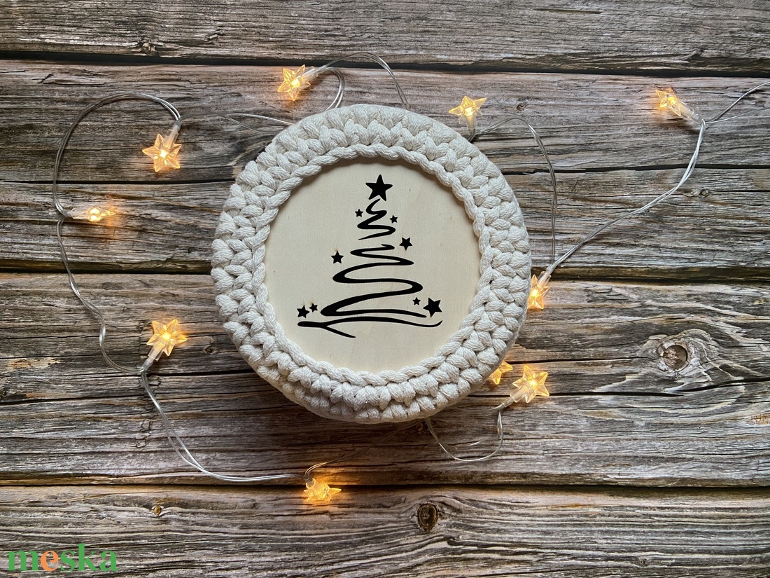 Karácsonyi tároló - ekrü - karácsony - karácsonyi ajándékozás - karácsonyi ajándékcsomagolás - Meska.hu