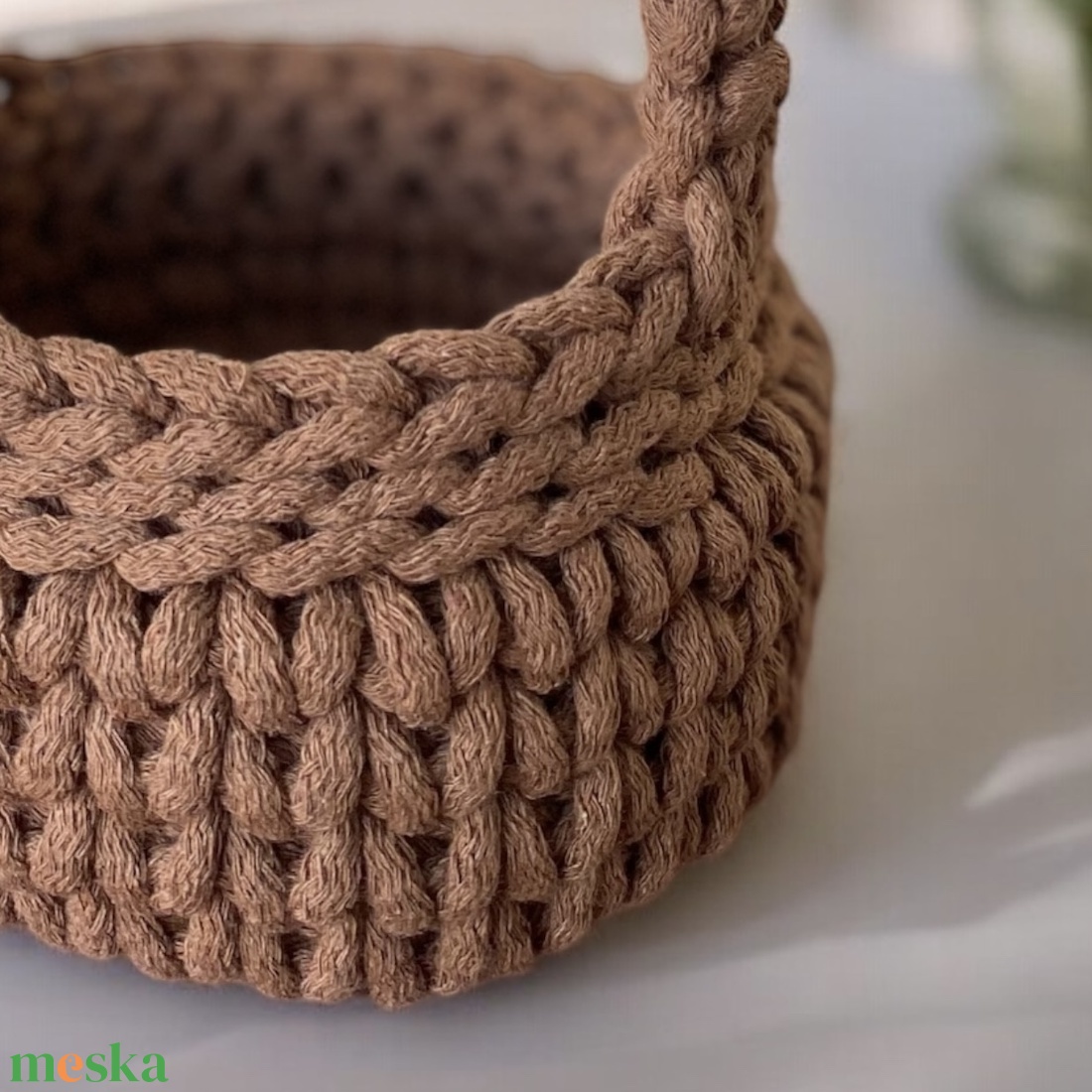 Horgolt húsvéti kiskosár d12 - barna - otthon & életmód - tárolás & rendszerezés - tárolókosár - Meska.hu