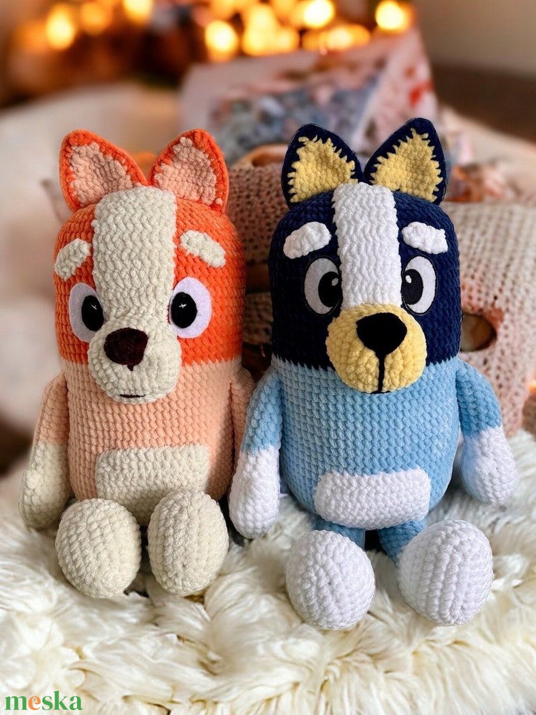 Horgolt Bluey és Bingo plüss állat - játék & sport - plüssállat & játékfigura - kutya - Meska.hu Horgolt Bluey és Bingo plüss állat - játék & sport - plüssállat & játékfigura - kutya - Meska.hu