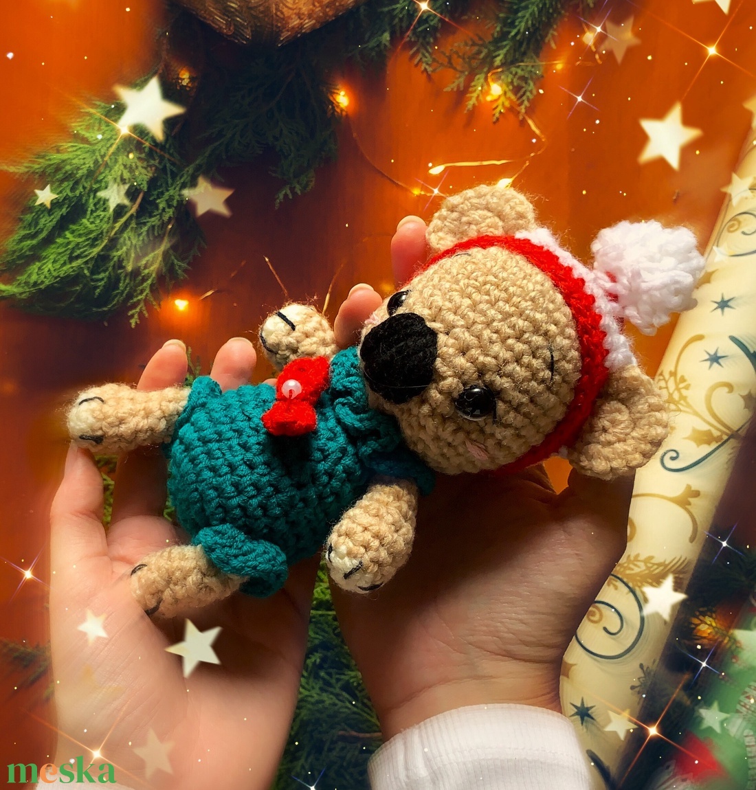 Horgolt karácsonyi kis koala plüss - játék & sport - plüssállat & játékfigura - maci - Meska.hu