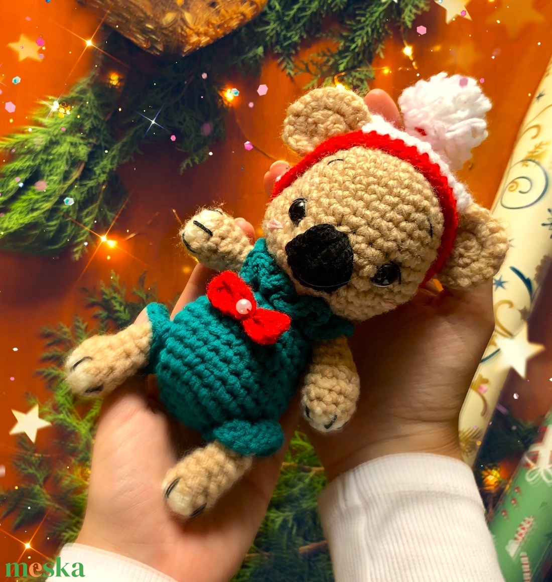 Horgolt karácsonyi kis koala plüss - játék & sport - plüssállat & játékfigura - maci - Meska.hu
