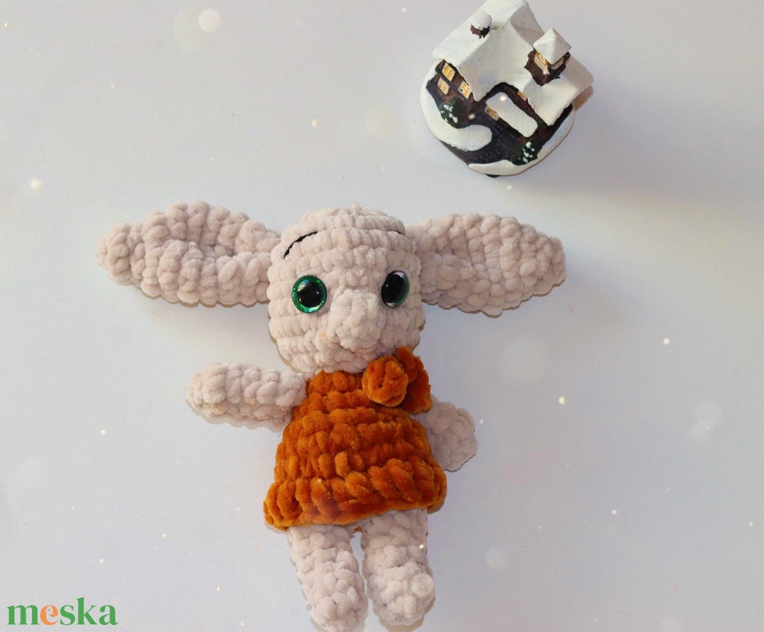 Horgolt Dobby manó plüss figura - játék & sport - plüssállat & játékfigura - plüss mesefigurák - Meska.hu