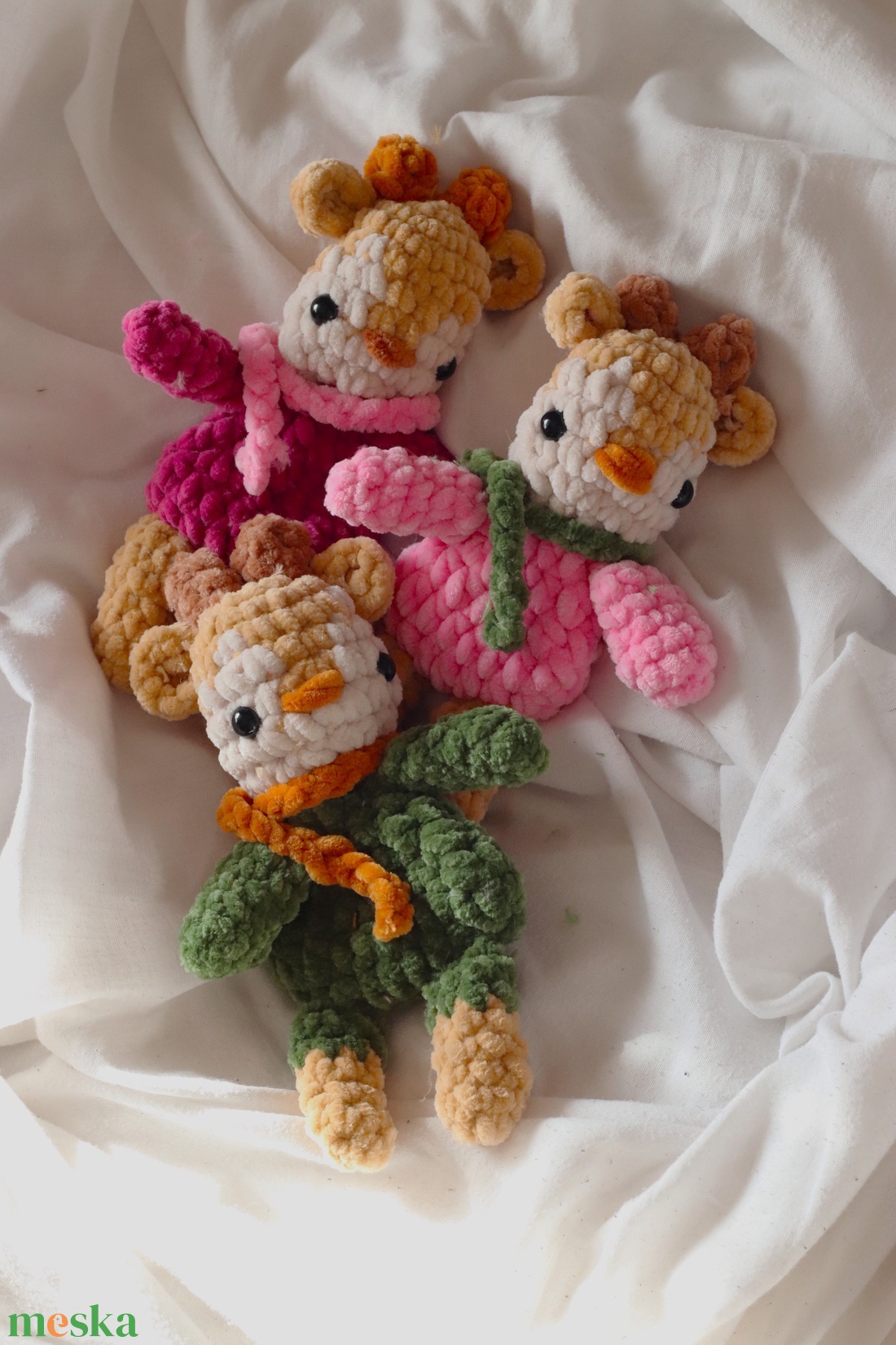 Horgolt őzike alvókák gyerekeknek - baba - mama - baba játékok - szundikendő, alvóka - Meska.hu