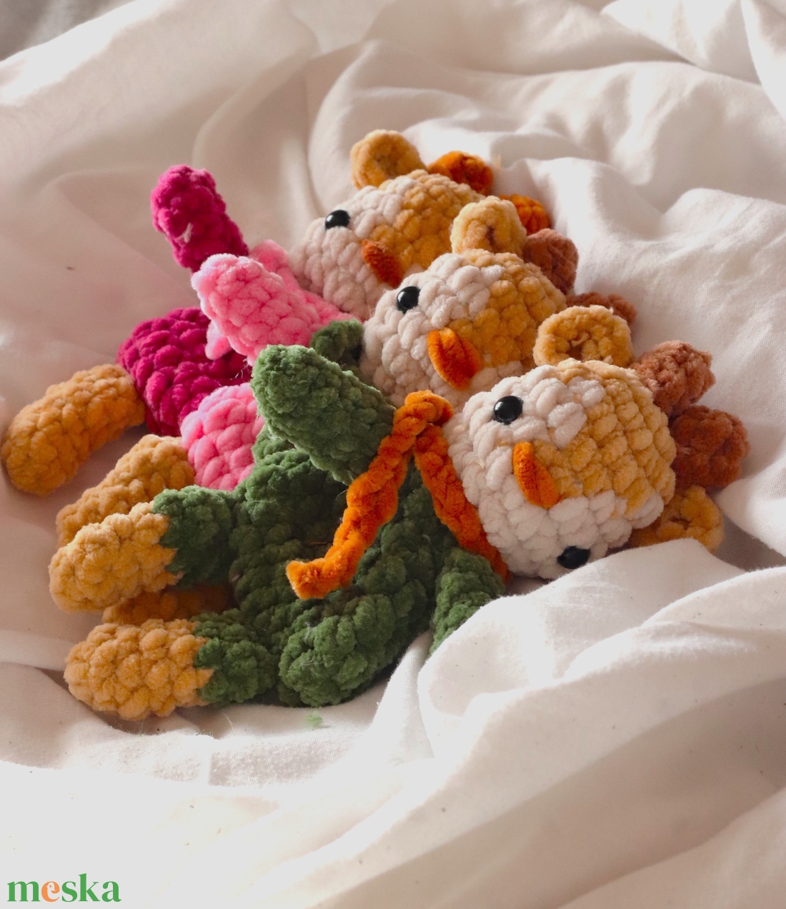 Horgolt őzike alvókák gyerekeknek - baba - mama - baba játékok - szundikendő, alvóka - Meska.hu