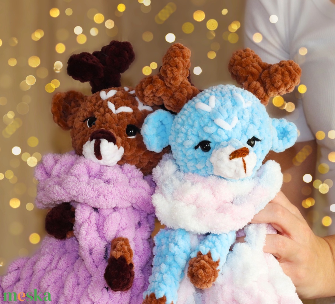 Horgolt nagy őzike alvókák gyerekeknek - játék & sport - 3 éves kor alattiaknak - alvóka & rongyi - Meska.hu