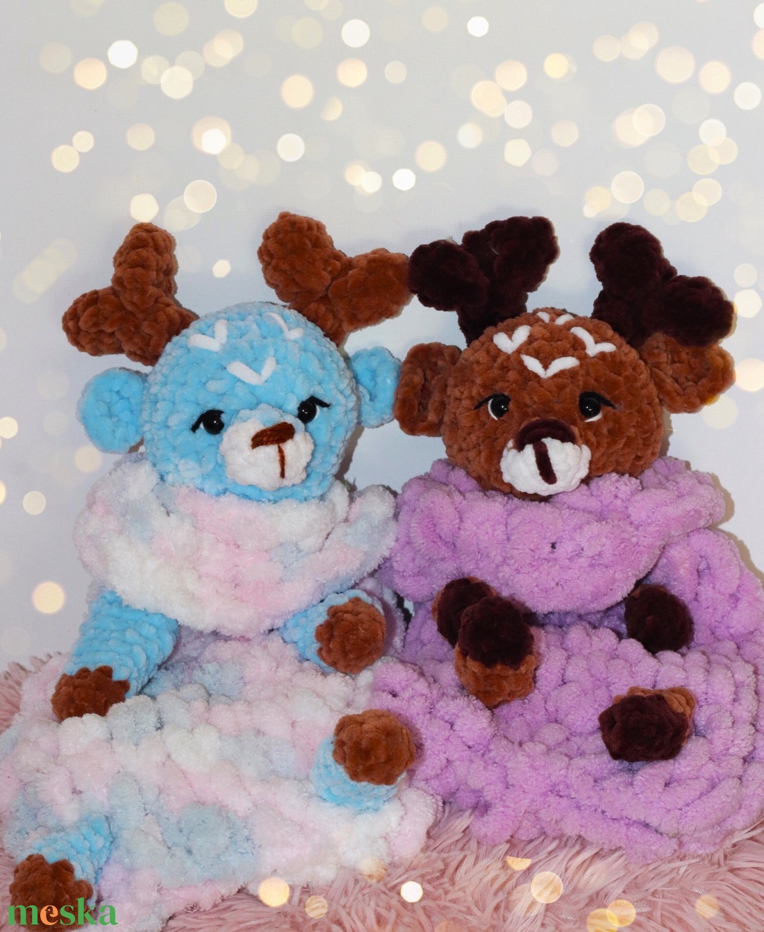 Horgolt nagy őzike alvókák gyerekeknek - játék & sport - 3 éves kor alattiaknak - alvóka & rongyi - Meska.hu