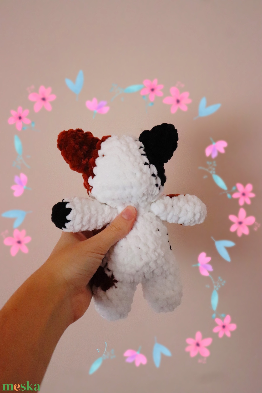 Horgolt foltos cica plüss gyerekeknek - játék & sport - plüssállat & játékfigura - cica - Meska.hu