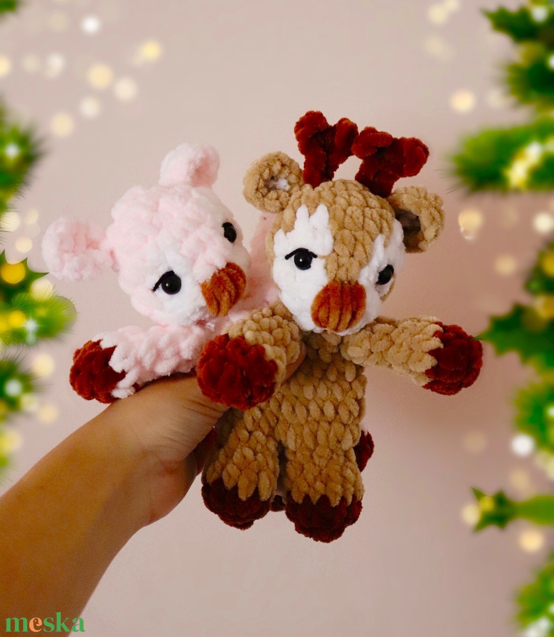 Horgolt őzike alvókák több színben - játék & sport - 3 éves kor alattiaknak - alvóka & rongyi - Meska.hu