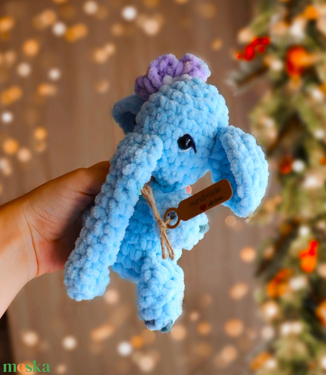 Horgolt elefánt plüss gyerekeknek - játék & sport - plüssállat & játékfigura - elefánt - Meska.hu