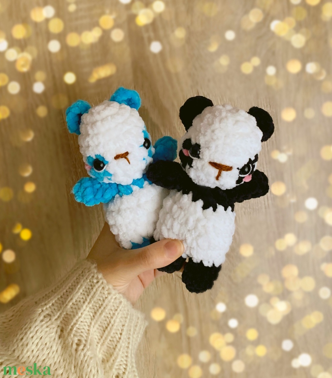 Horgolt panda maci plüssök  - játék & sport - plüssállat & játékfigura - maci - Meska.hu