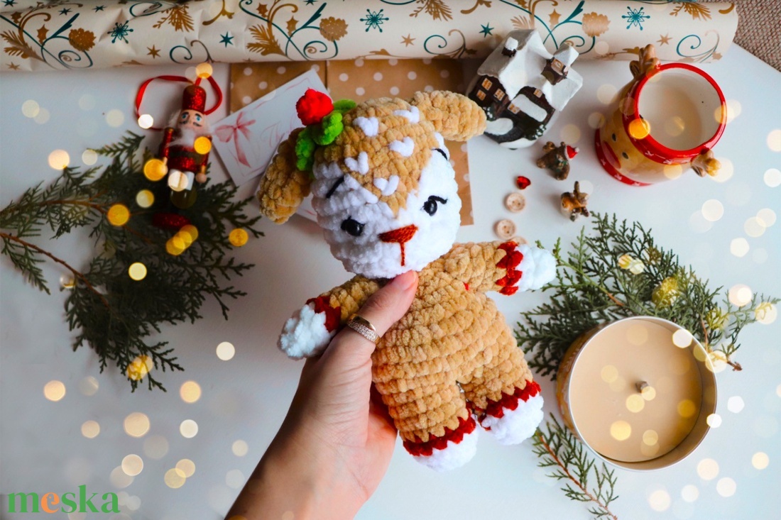 Horgolt karácsonyi rénszarvas plüss gyerekeknek - játék & sport - plüssállat & játékfigura - plüss mesefigurák - Meska.hu