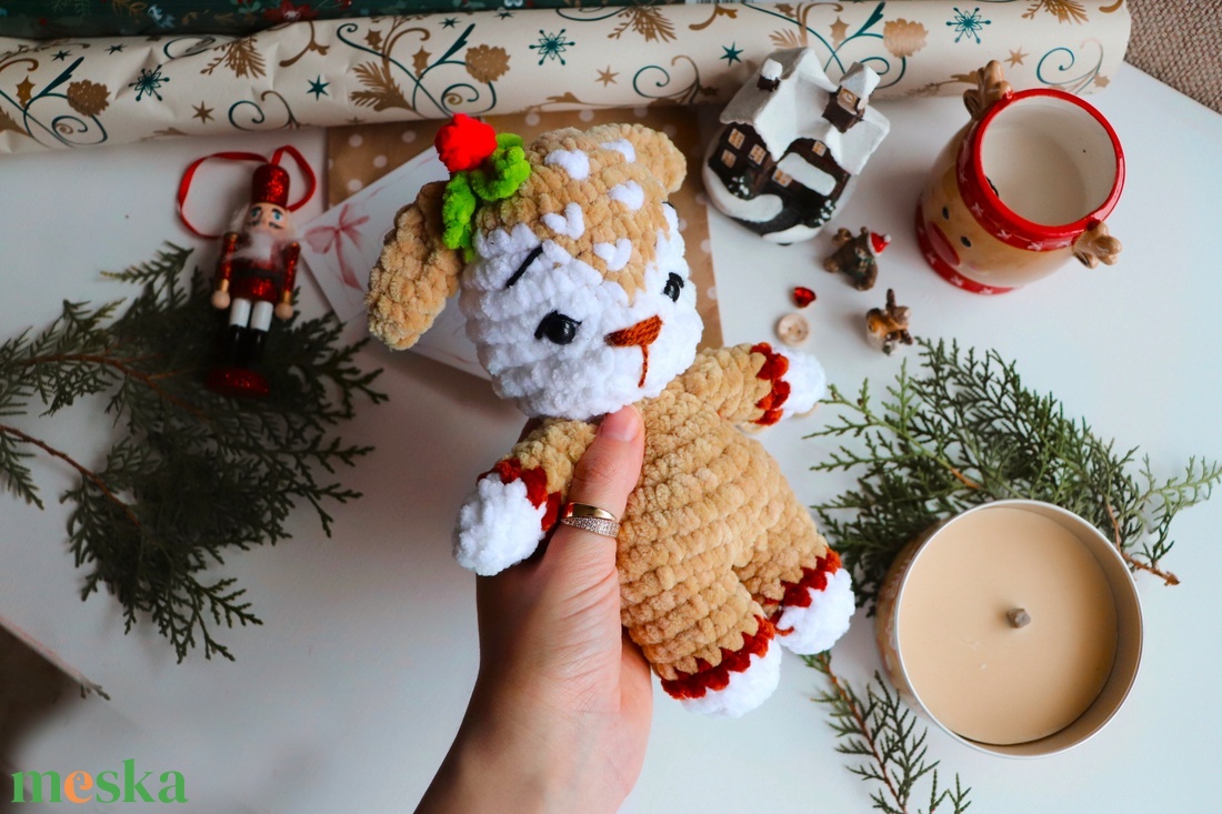Horgolt karácsonyi rénszarvas plüss gyerekeknek - játék & sport - plüssállat & játékfigura - plüss mesefigurák - Meska.hu