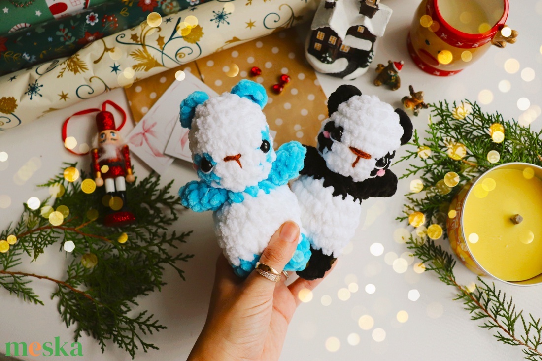 Horgolt panda maci plüssök  - játék & sport - plüssállat & játékfigura - maci - Meska.hu