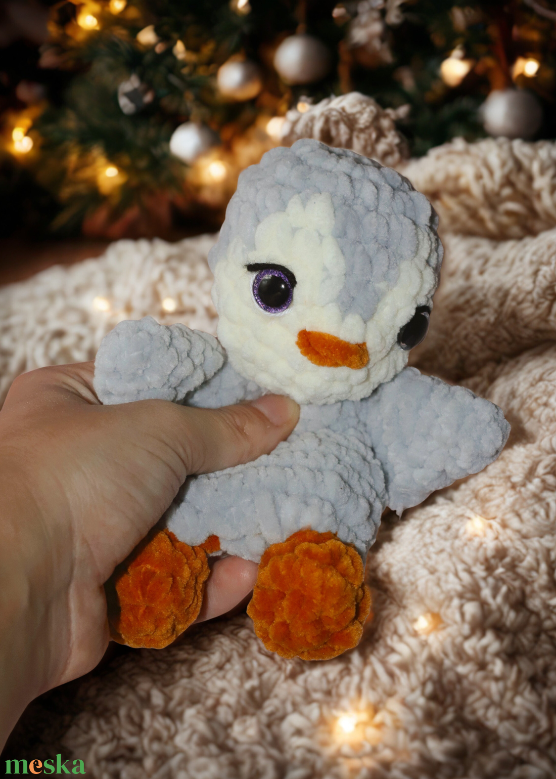 Horgolt pingvin alvóka plüss babáknak - játék & sport - Meska.hu