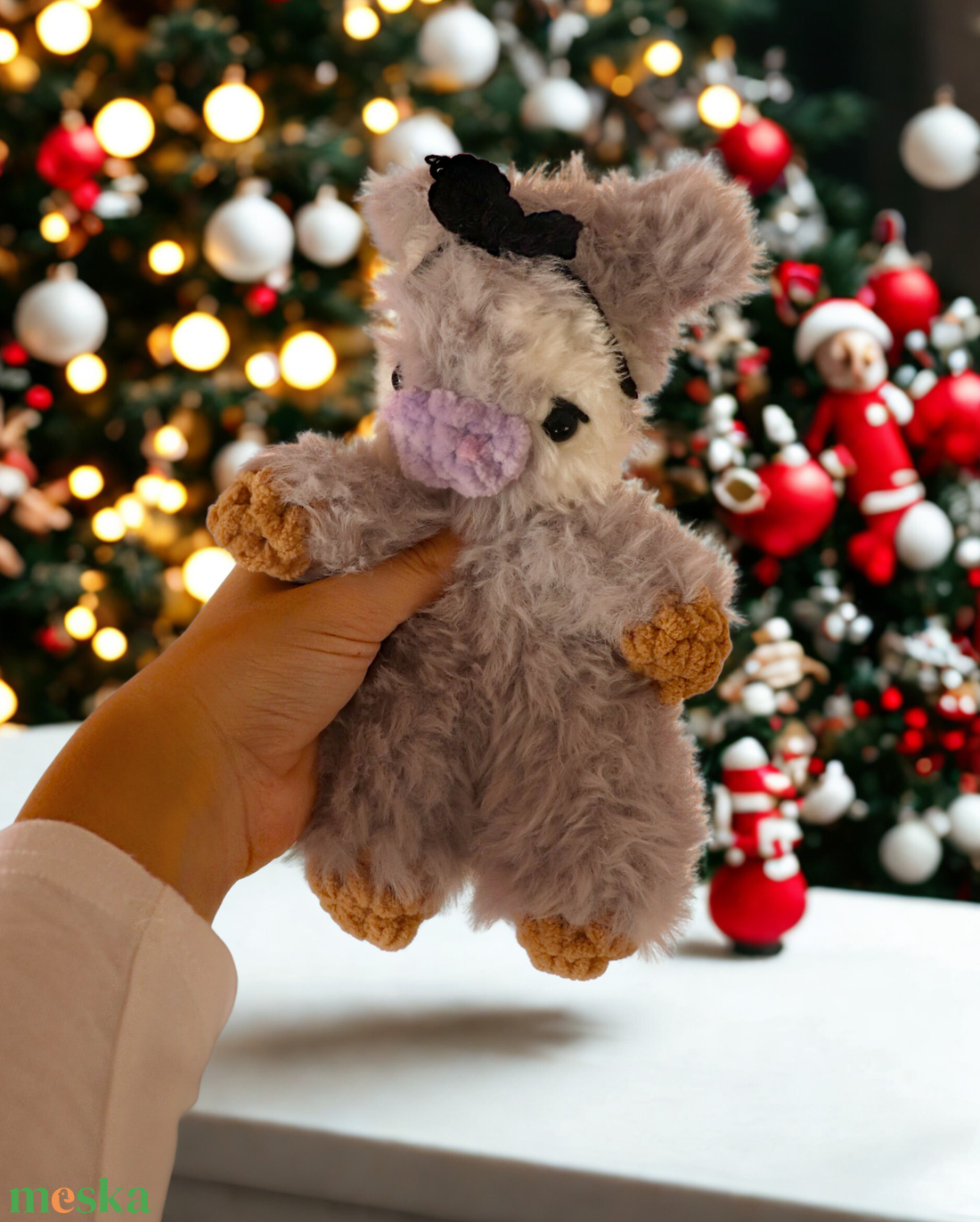 Horgolt puha boci plüss alvóka - játék & sport - 3 éves kor alattiaknak - alvóka & rongyi - Meska.hu