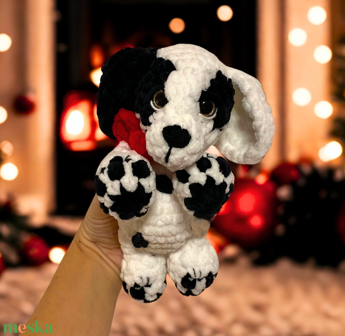 Horgolt dalmata kiskutya plüss gyerekeknek - játék & sport - plüssállat & játékfigura - kutya - Meska.hu