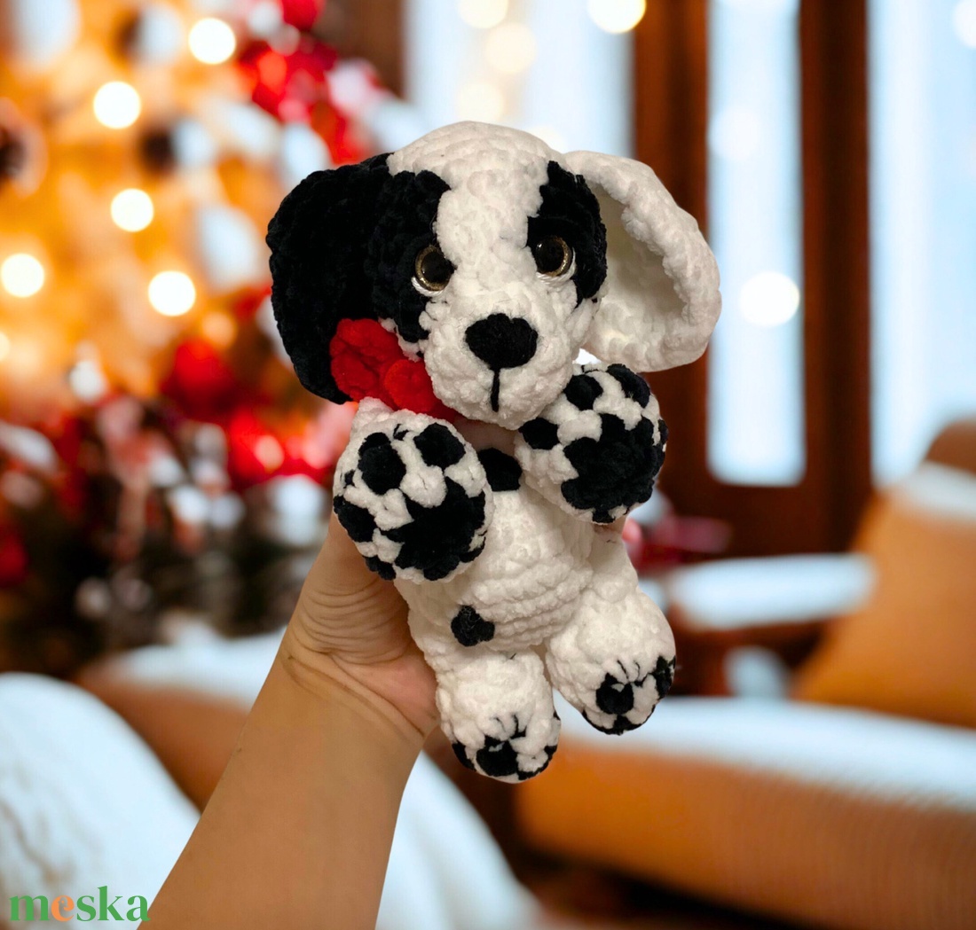 Horgolt dalmata kiskutya plüss gyerekeknek - játék & sport - plüssállat & játékfigura - kutya - Meska.hu