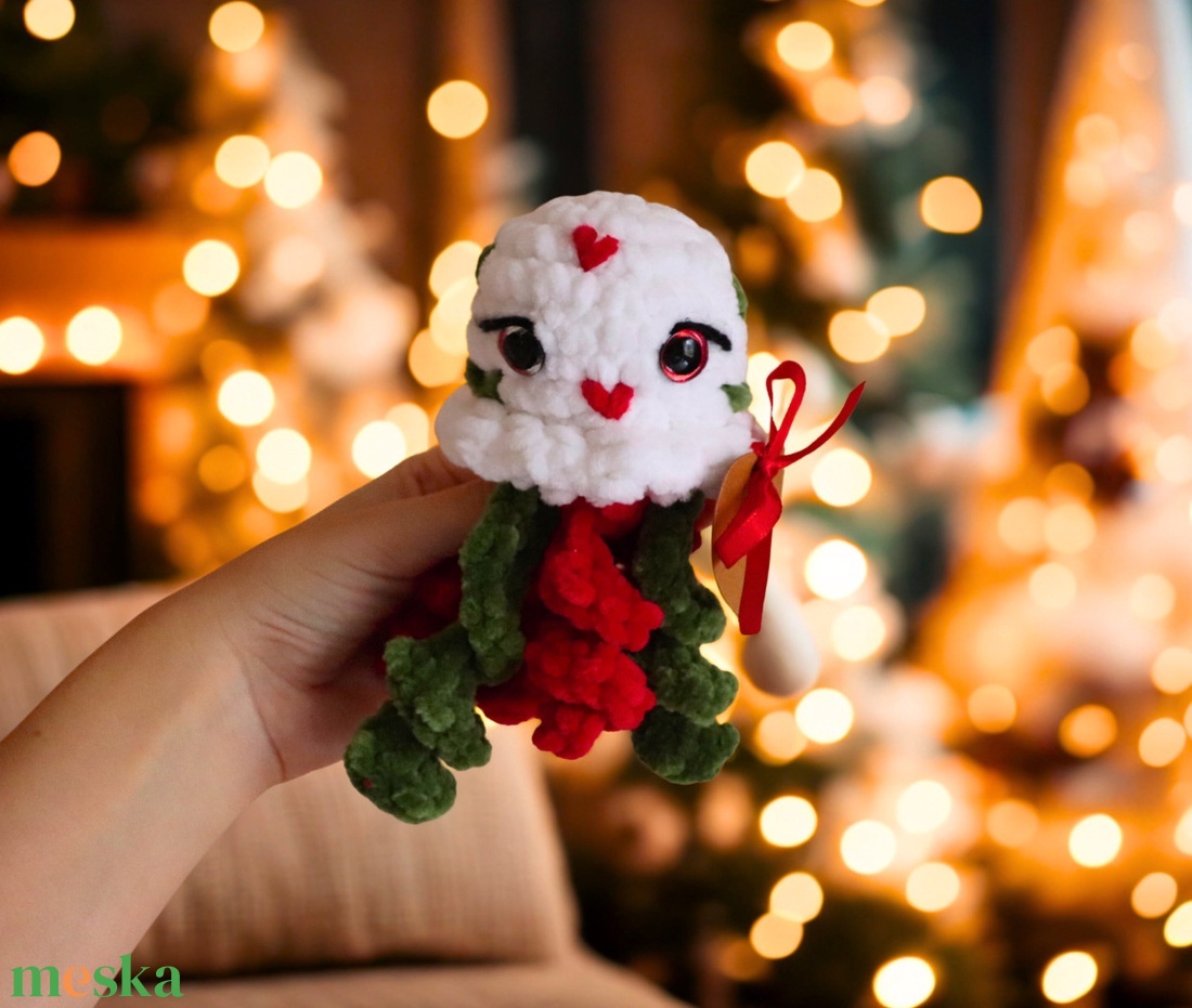 Horgolt karácsonyi polip plüss gyerekeknek - játék & sport - plüssállat & játékfigura - polip - Meska.hu