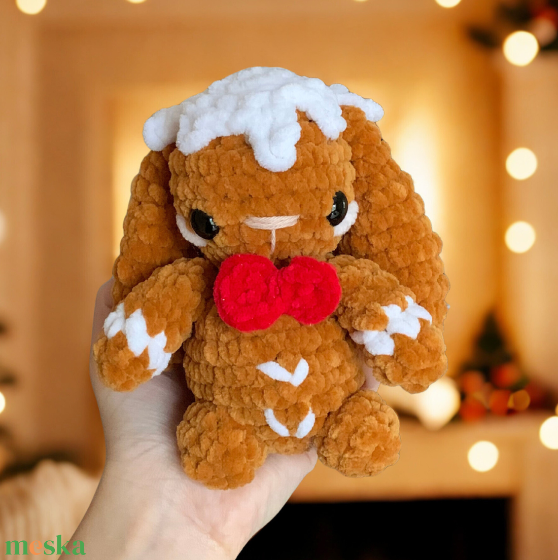 Horgolt Mézeskalács Nyuszi plüss gyerekeknek - játék & sport - plüssállat & játékfigura - nyuszi - Meska.hu