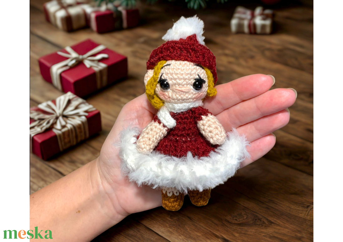 Horgolt karácsonyi manó amigurumi figurák - játék & sport - plüssállat & játékfigura - manó - Meska.hu