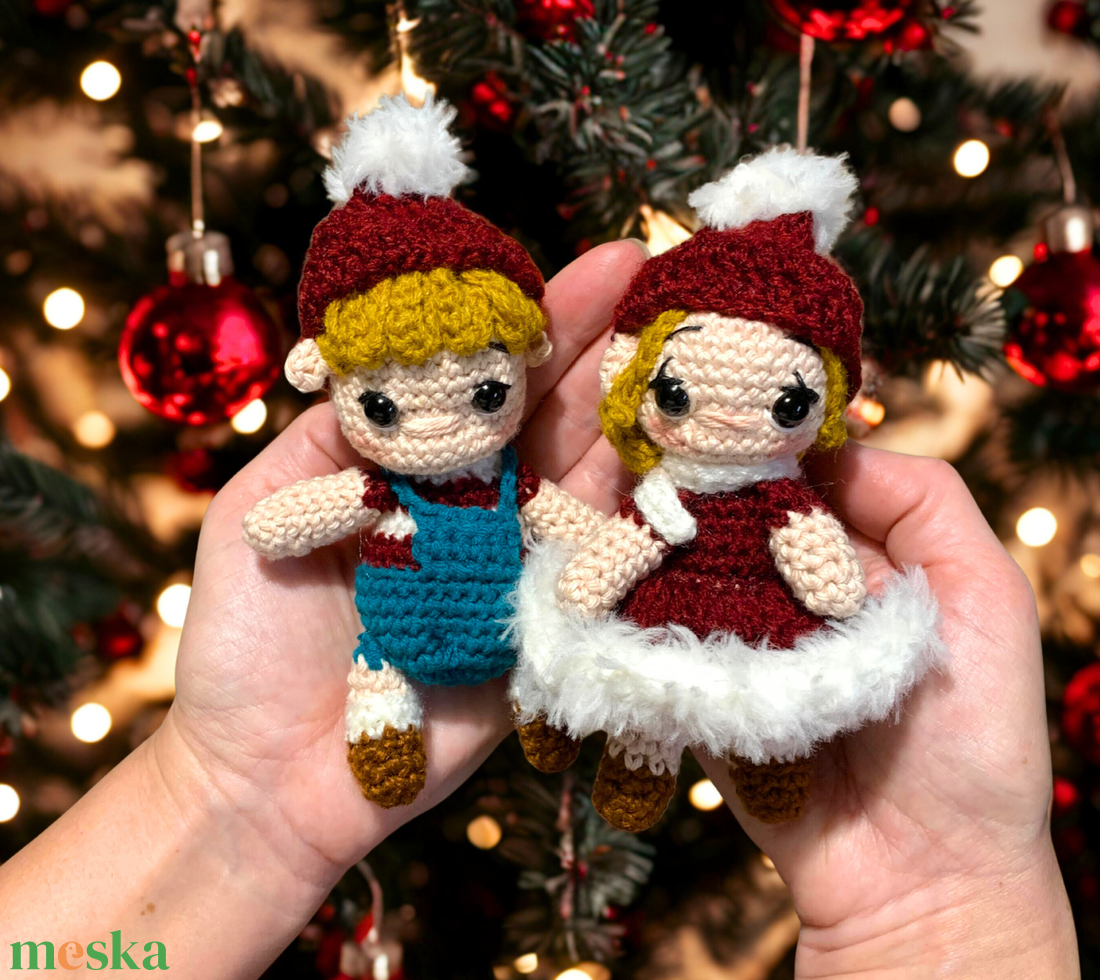 Horgolt karácsonyi manó amigurumi figurák - játék & sport - plüssállat & játékfigura - manó - Meska.hu