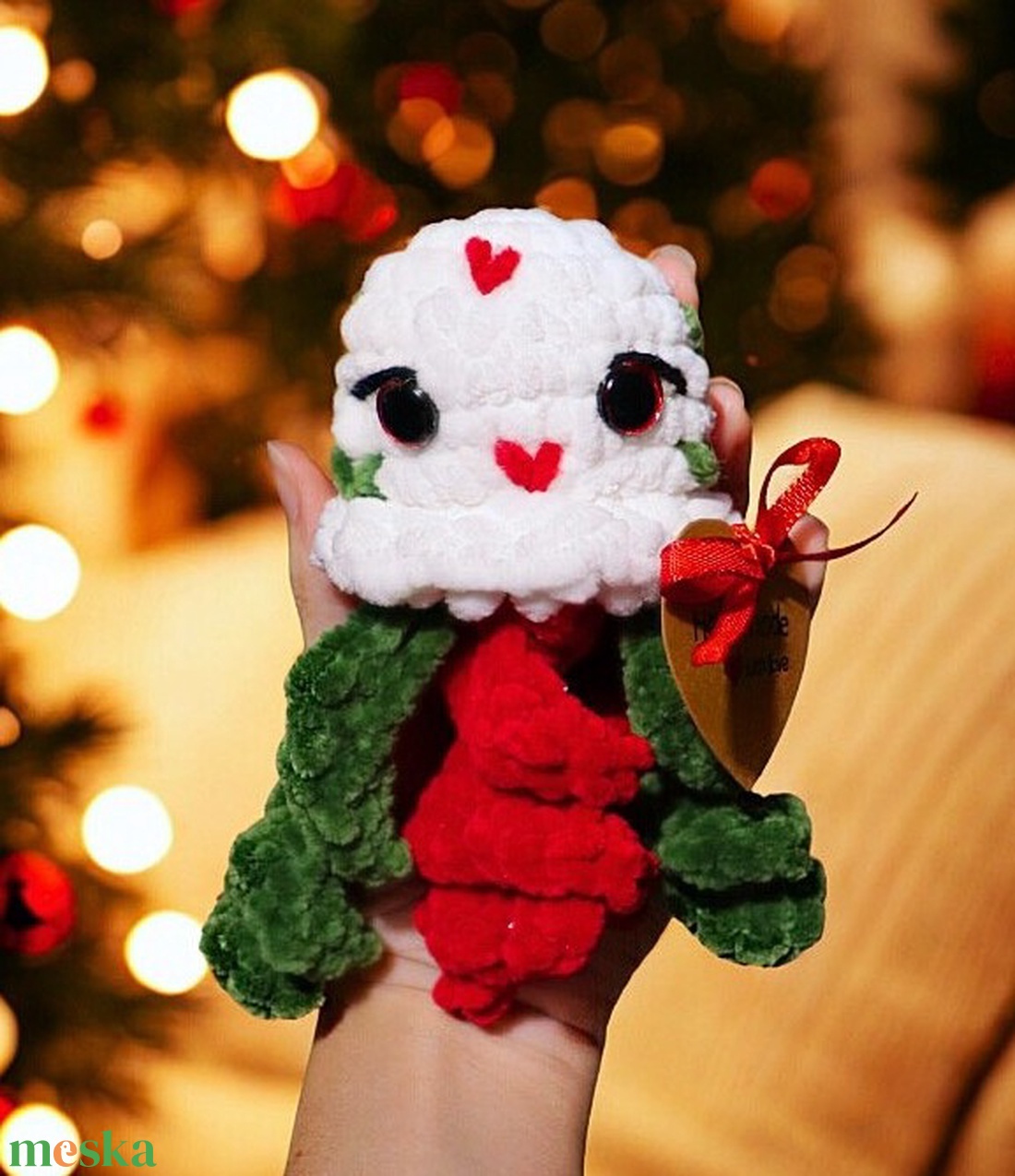 Horgolt karácsonyi polip plüss gyerekeknek - játék & sport - plüssállat & játékfigura - polip, medúza - Meska.hu