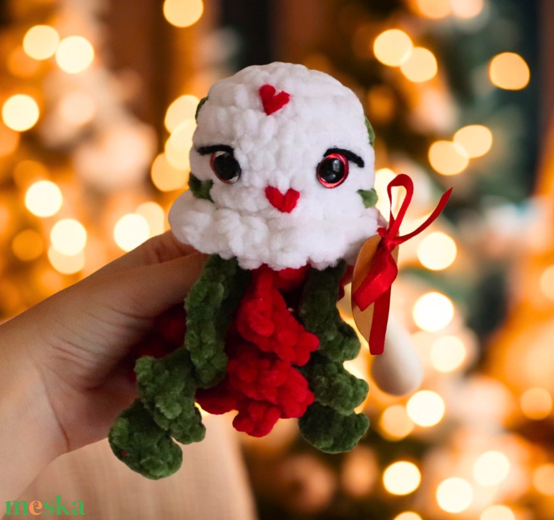 Horgolt karácsonyi polip plüss gyerekeknek - játék & sport - plüssállat & játékfigura - polip, medúza - Meska.hu