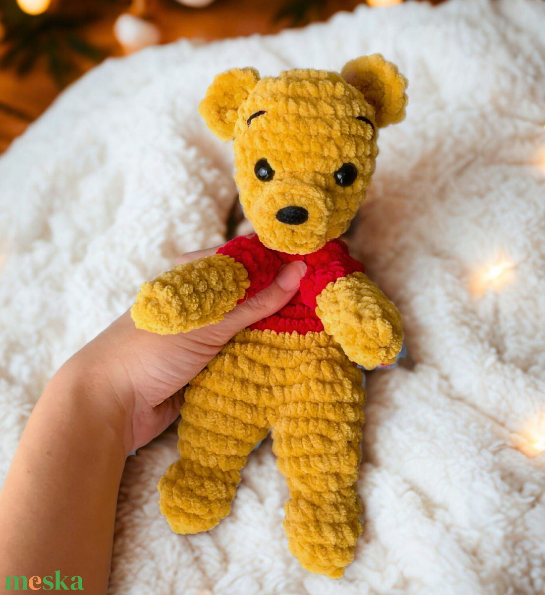 Horgolt Micimackó plüss alvóka gyerekeknek - játék & sport - plüssállat & játékfigura - plüss mesefigurák - Meska.hu