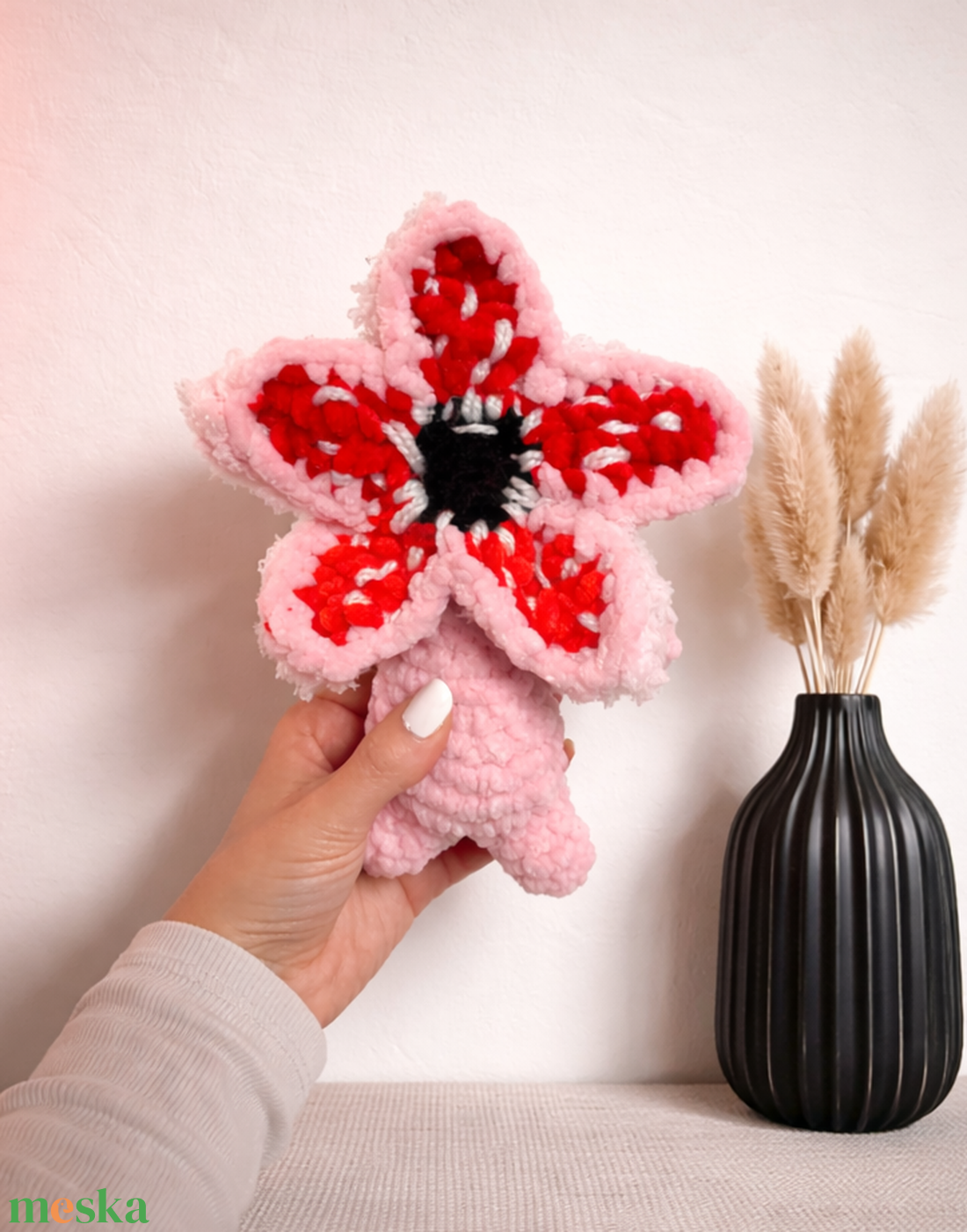 Horgolt rózsaszín demogorgon plüss  - játék & sport - plüssállat & játékfigura - más figura - Meska.hu