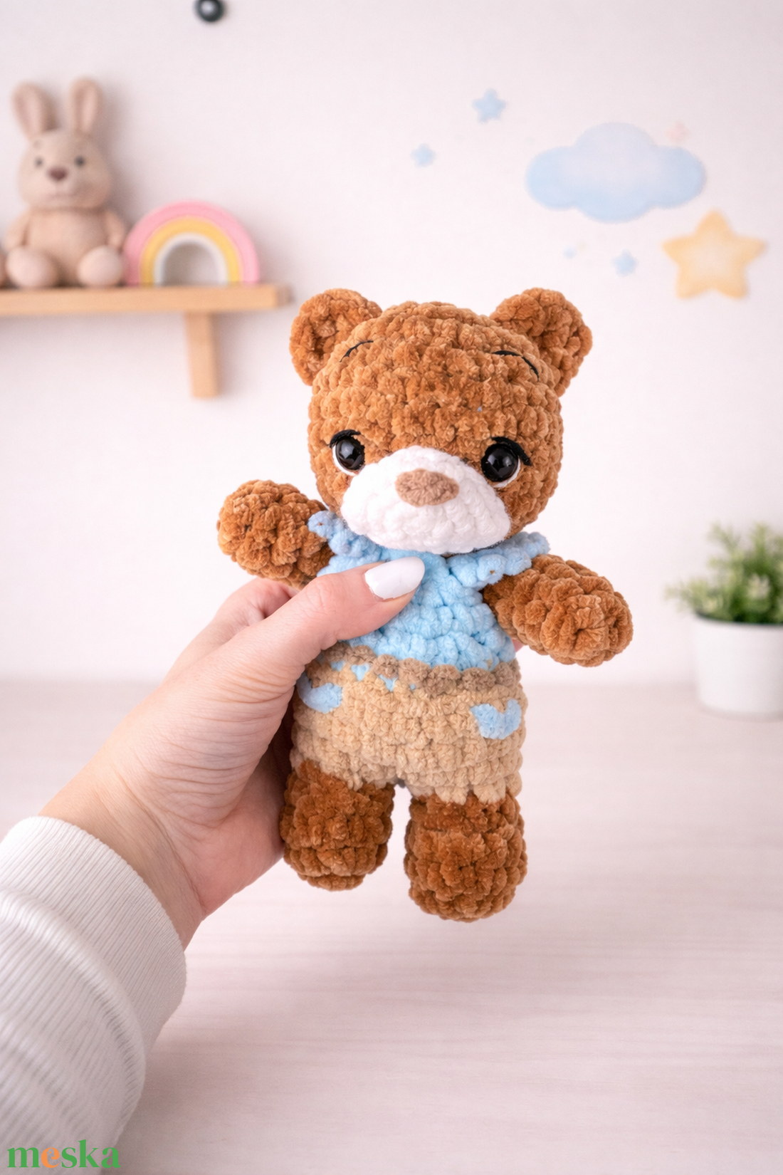 Horgolt maci plüss ruhában - játék & sport - plüssállat & játékfigura - maci - Meska.hu